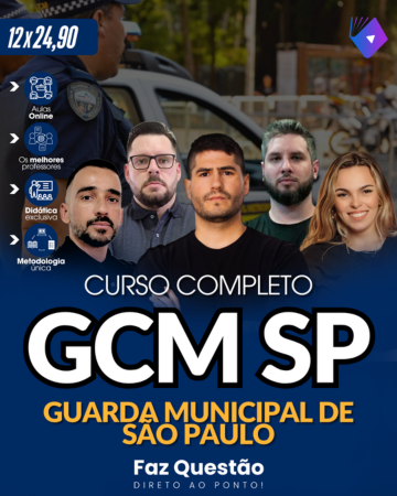 GUARDA MUNICIPAL de SÃO PAULO (CURSO INTENSIVO) 